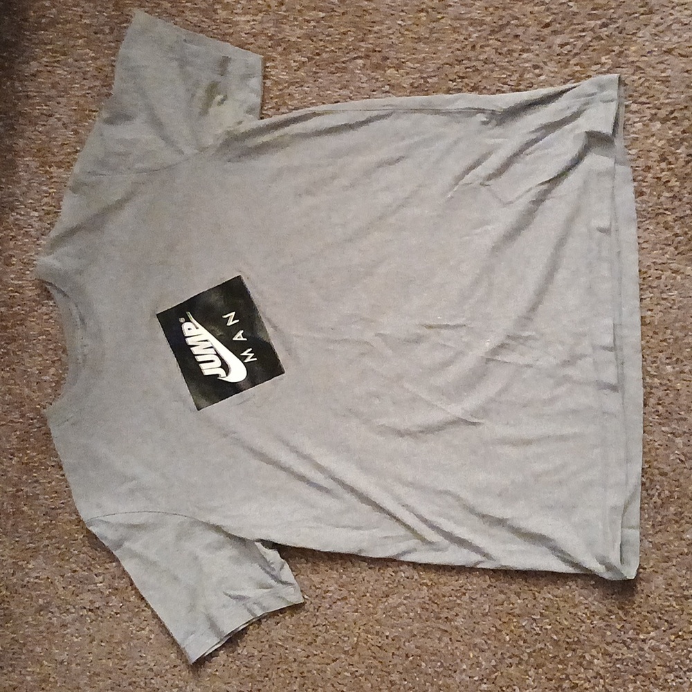 Nike jump man grey tee shirt size large
